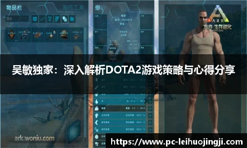 吴敏独家：深入解析DOTA2游戏策略与心得分享